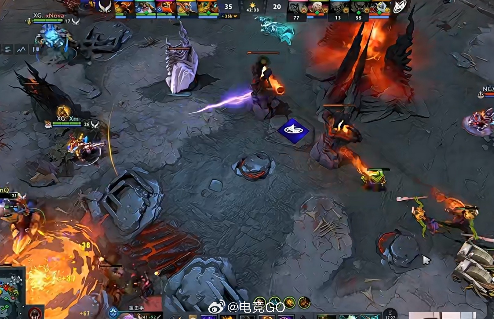 稳住我们能赢XG 1:0 Nigma先下一城ti14xg对阵nigmaDOTA2