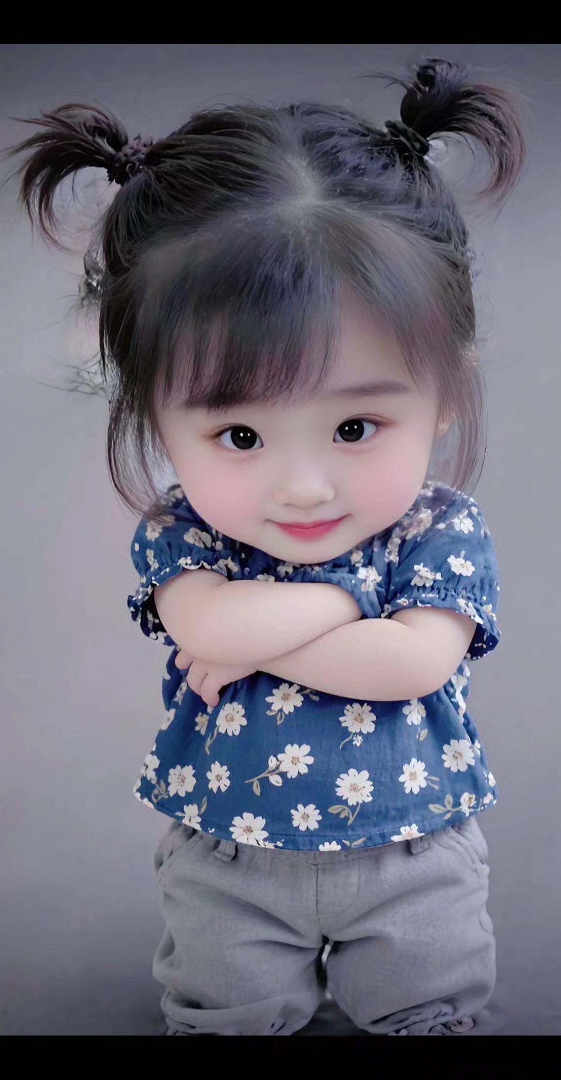 小辫子扎起来 萌娃