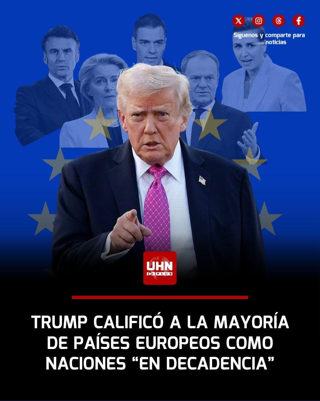 突发新闻——唐纳德·特朗普总统猛烈抨击欧洲，对北约的领导力提出质疑，称大多数欧洲