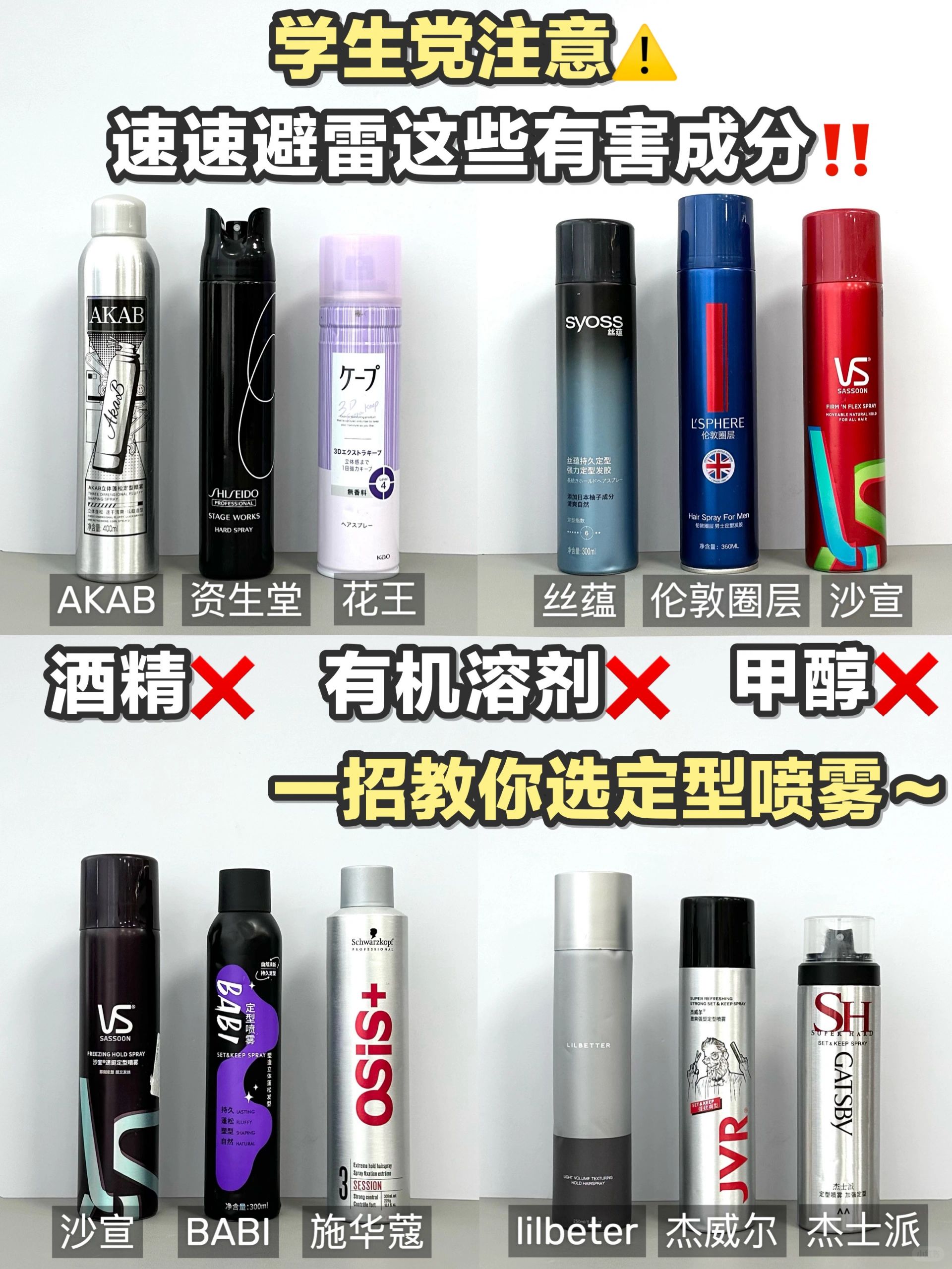 抠搜党速进！新品定型发胶喷雾这样买最省钱