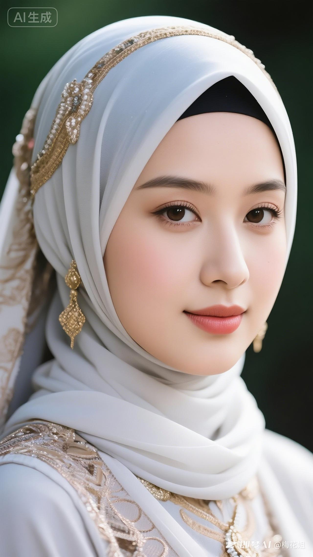 优雅头纱，尽显东方美人之美！