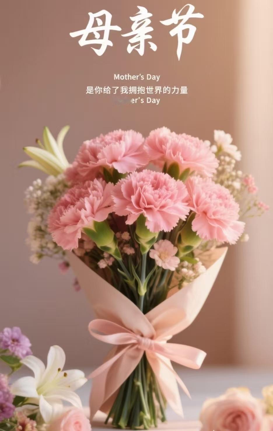 上班路上，手机响了，收到儿子母亲节祝福和红包。

有点惊喜，我知道应该感谢他女朋