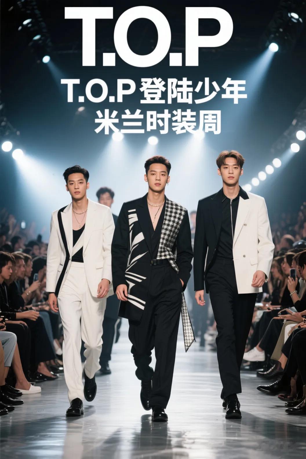 “T.O.P登陆少年”受PRADA官方邀请参加米兰男装周，这对于内娱偶像团体来说