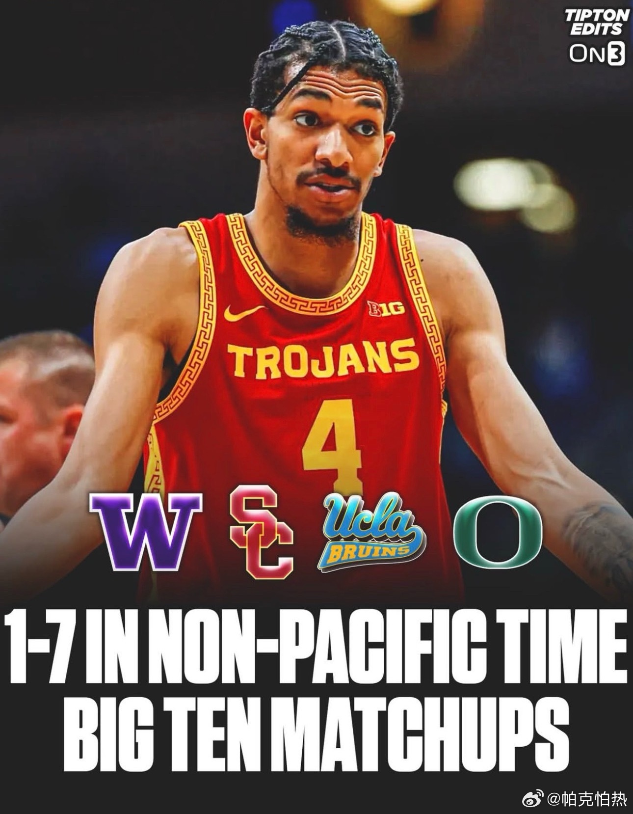 BigTen的西海岸球队在本赛季非太平洋时区的比赛中战绩仅为1胜7负联盟重组是否