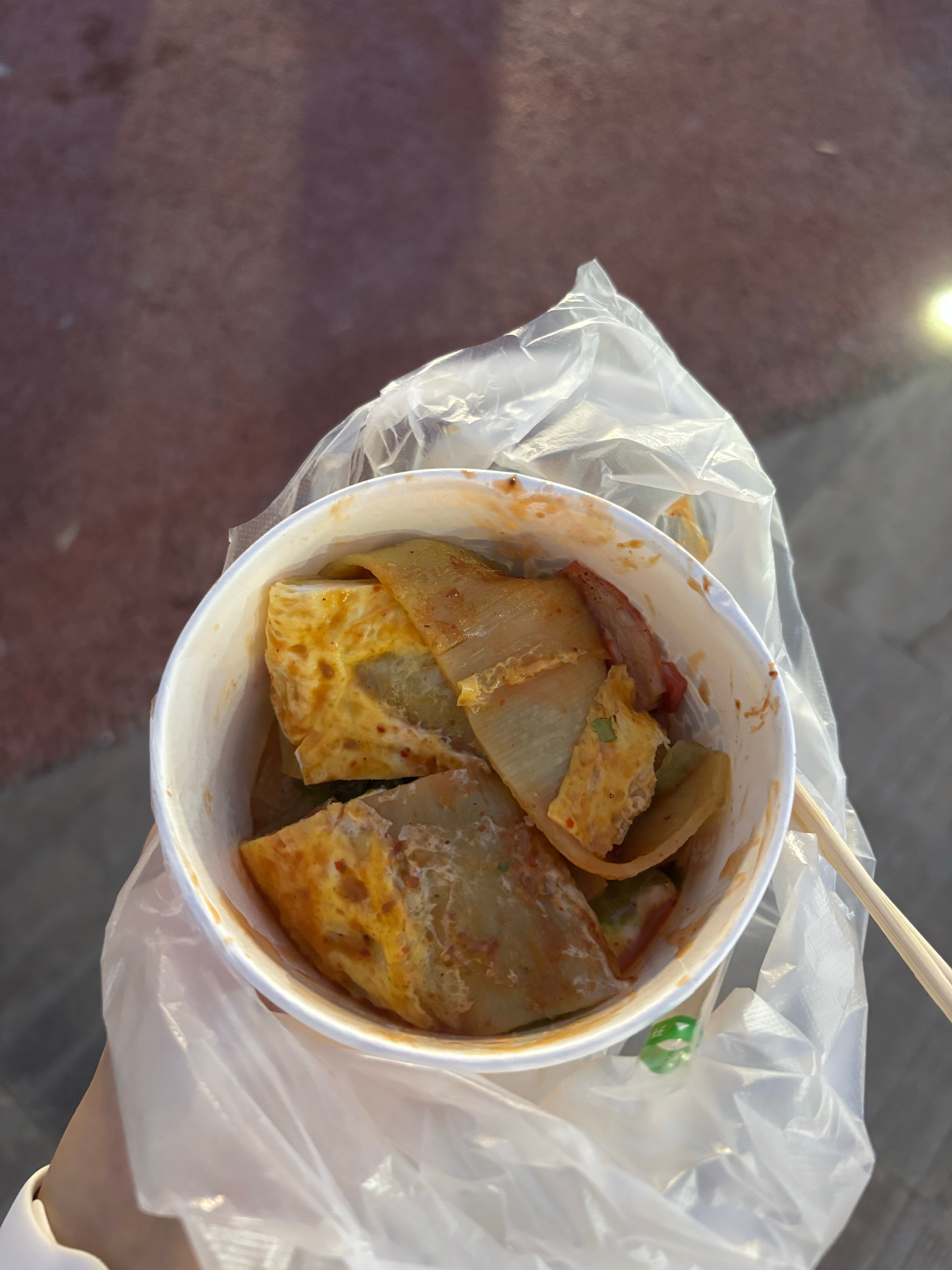 美味的烤冷面 