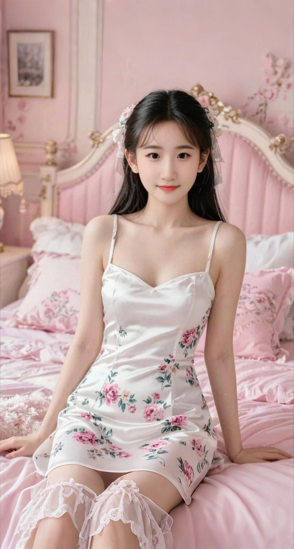 AI扩图 AI粉嫩少女写真