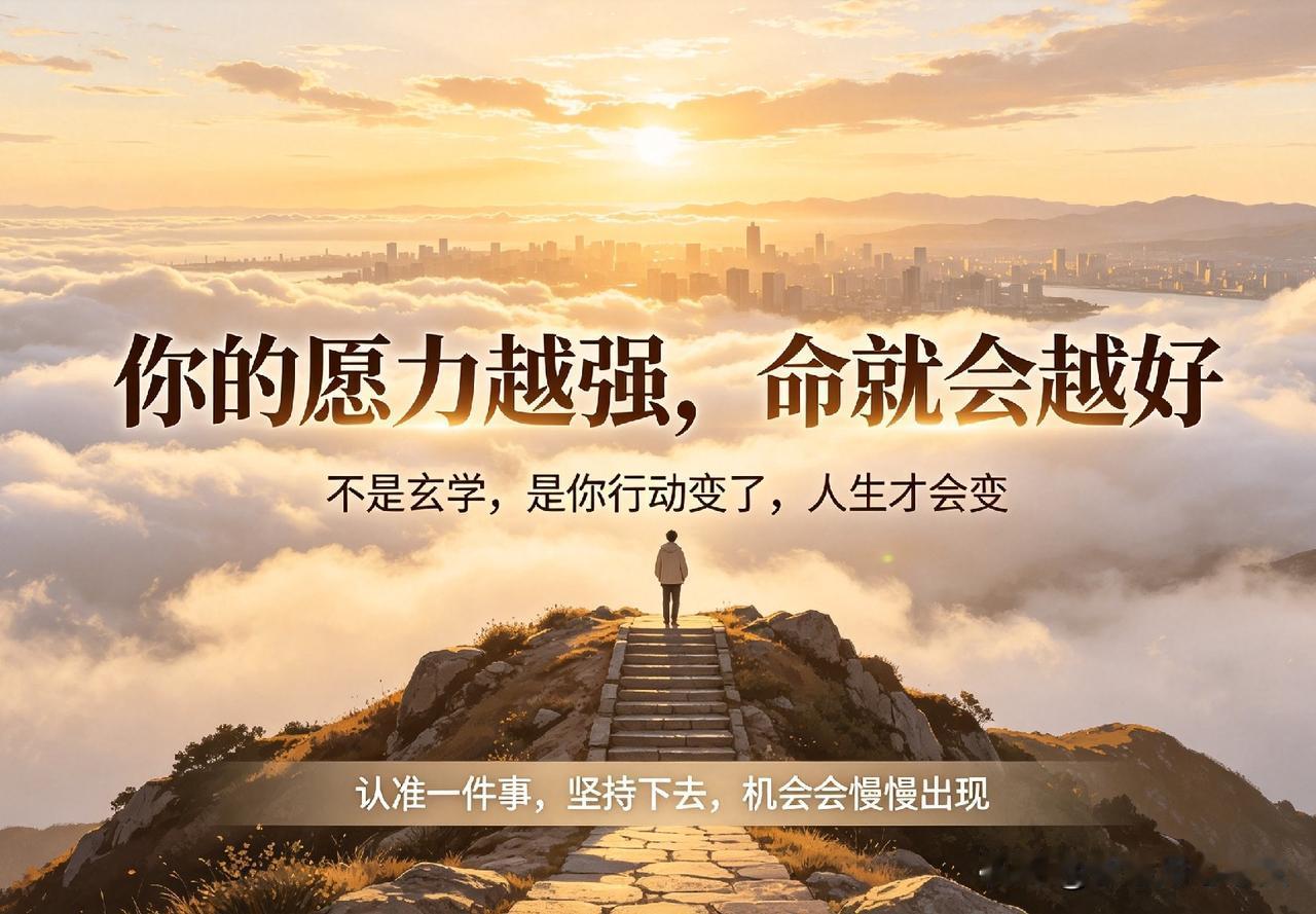 一个扎心真相：愿力足够强，日子才会慢慢变好
 
很多人总盼着天降好运，等着命运主