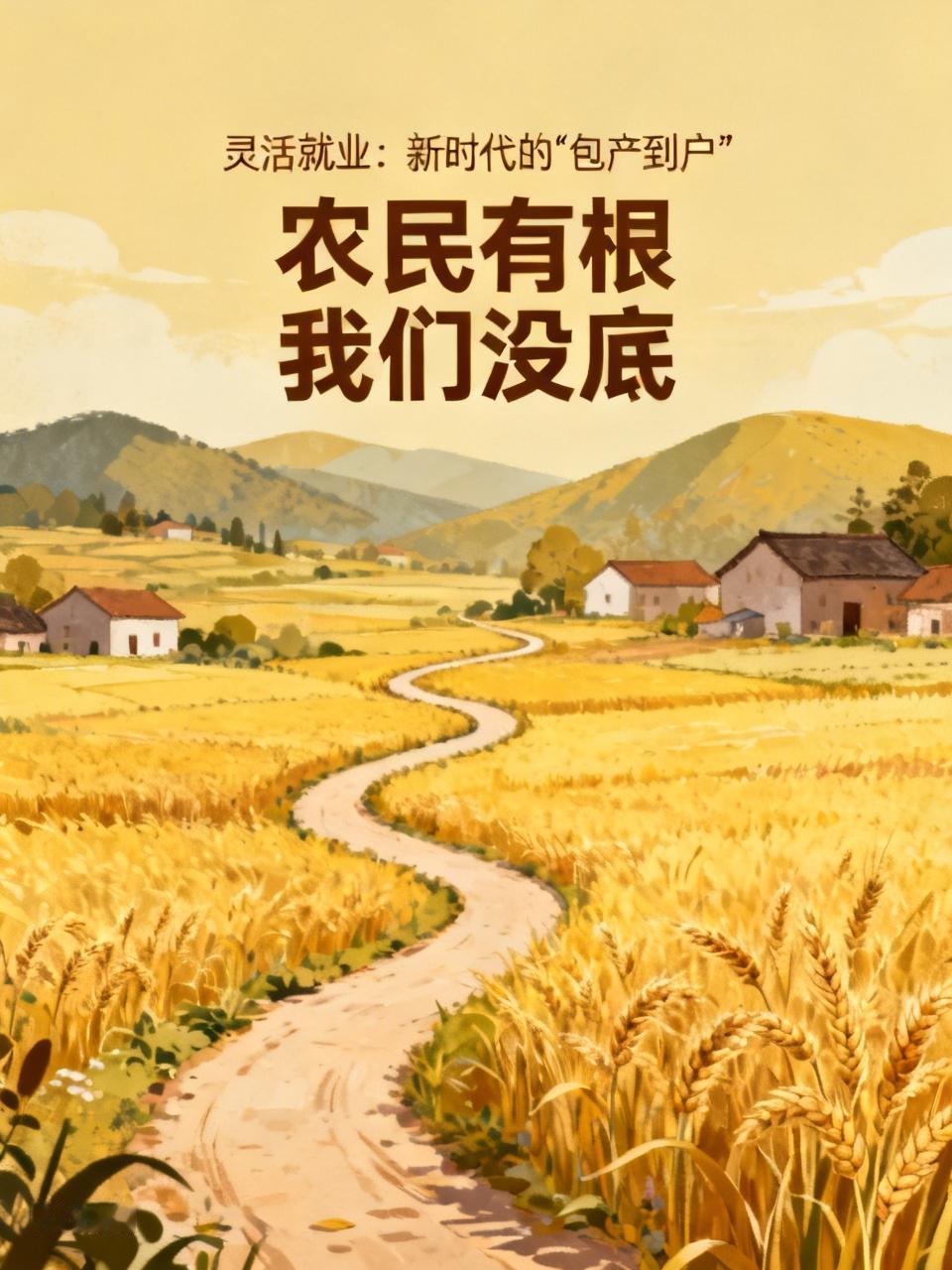 别嫌难听，现在的灵活就业，其实就是新时代的“包产到户”！只不过当年农民交完公粮还