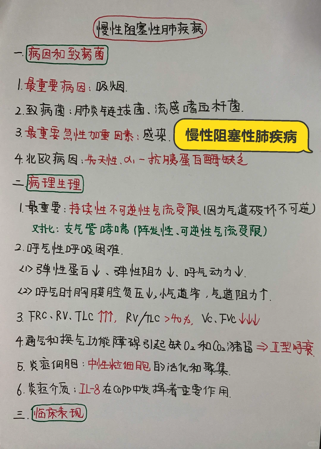 今日学习打卡——慢性阻塞性肺疾病