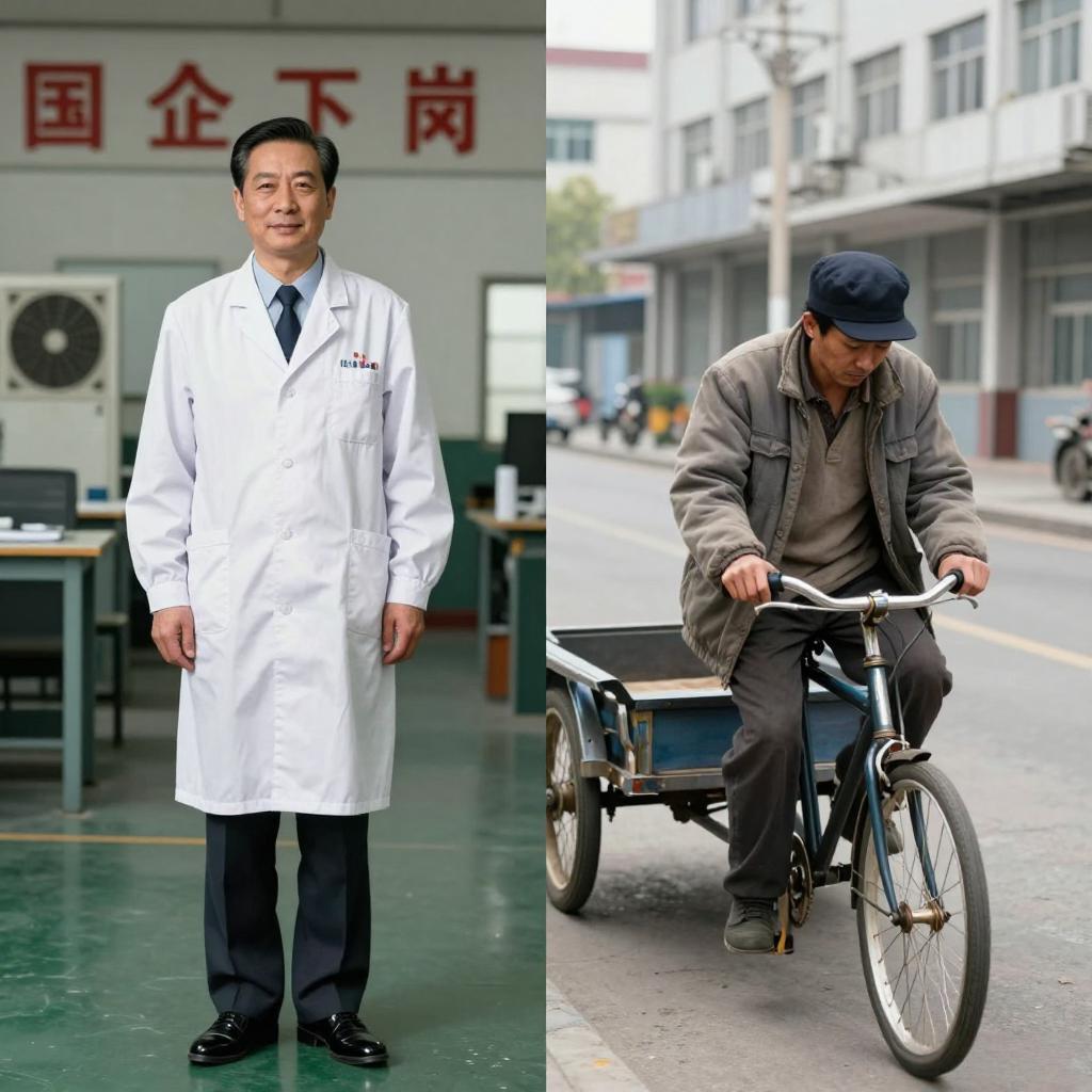 阿文去仓库提货，遇上个压低帽檐骑人力三轮的人，招呼装货时掀帽才认出，原来是自家近