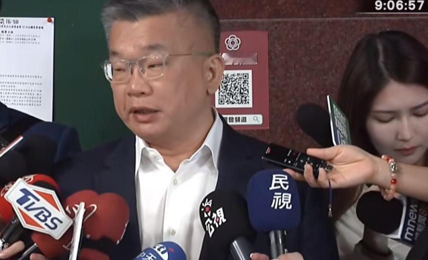 弹劾赖清德“立院”今投票，投票前民进党党团总召蔡其昌说“党团全部投反对票”，并喊