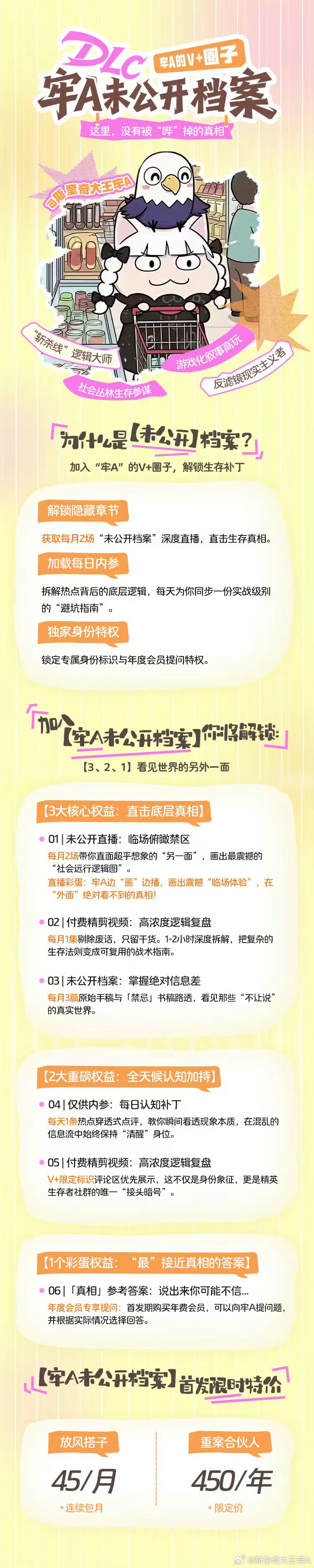 看了牢A绝密档案全记录，这种做法极为不妥，牢A的收费内容打着“真相”名义，实则进