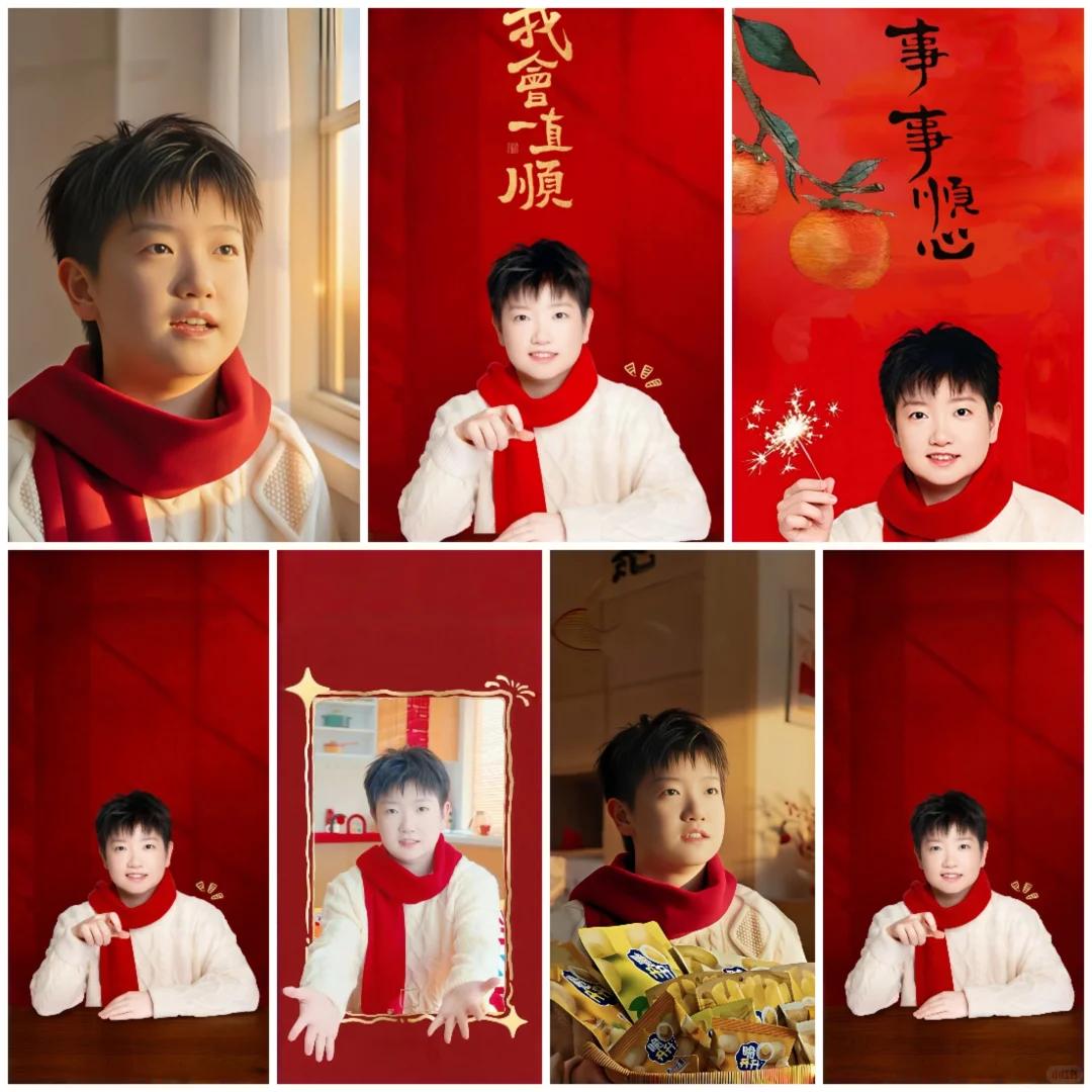 萌萌莎给大家送新年祝福啦！

每个品牌方给莎莎的新年穿搭都很喜庆！

脆升升也是