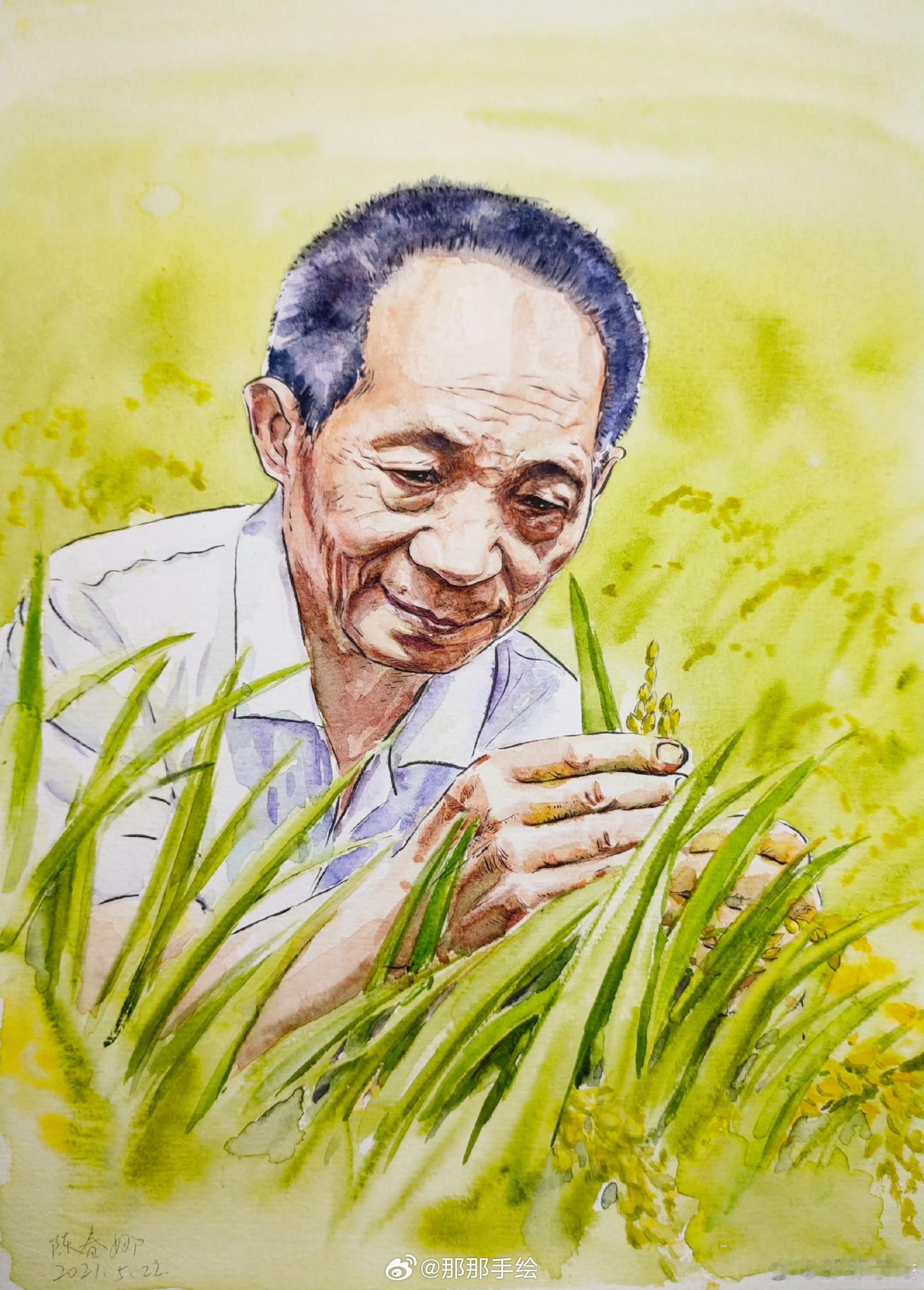 袁爷爷离开我们5年了不知不觉可爱可敬的袁爷爷已经离开5年了🙏，再发这幅旧作缅怀