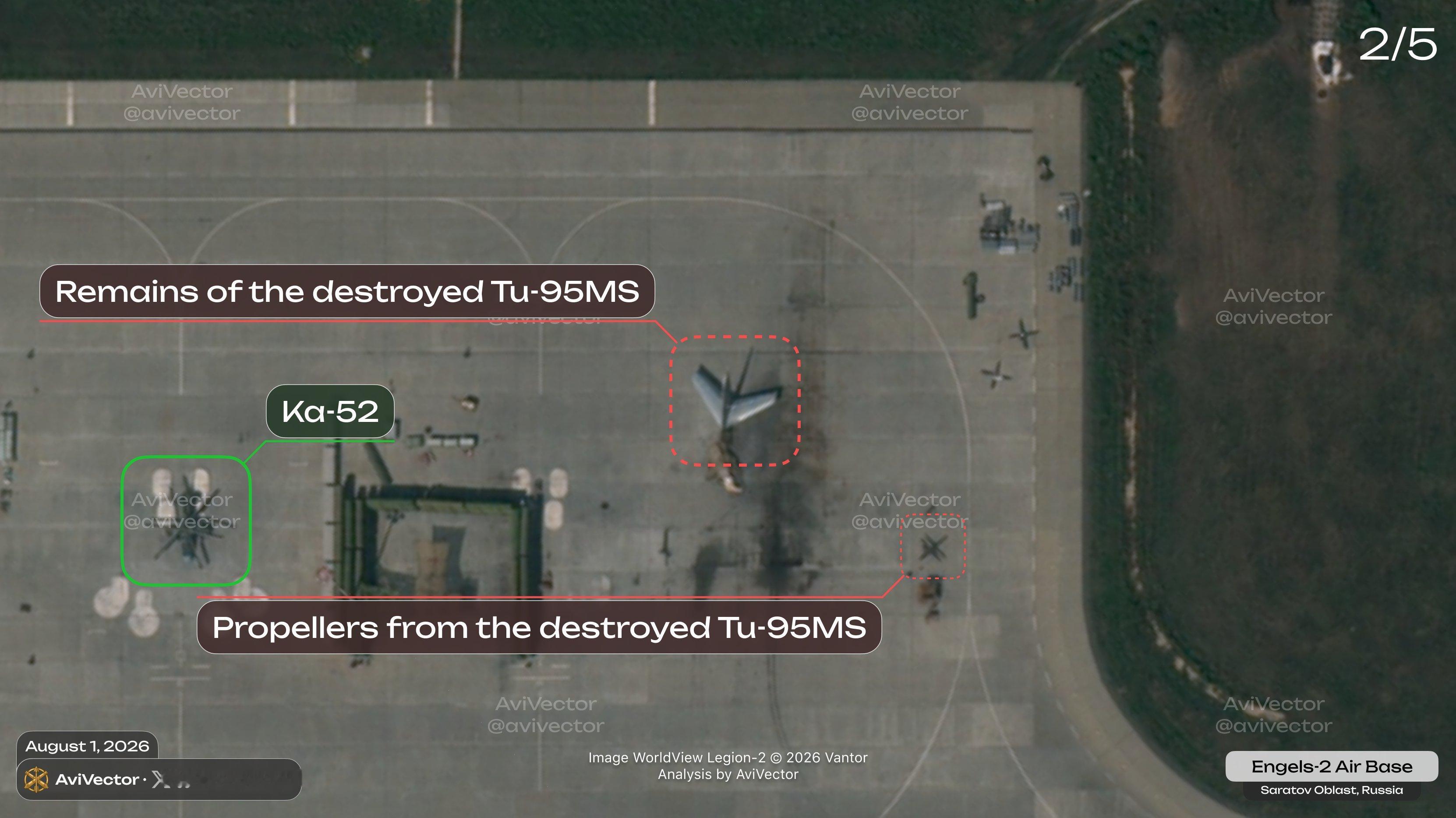 俄乌局势新进展  截至8月1日，俄罗斯恩格斯 - 2 空军基地卫星影像情报该基地