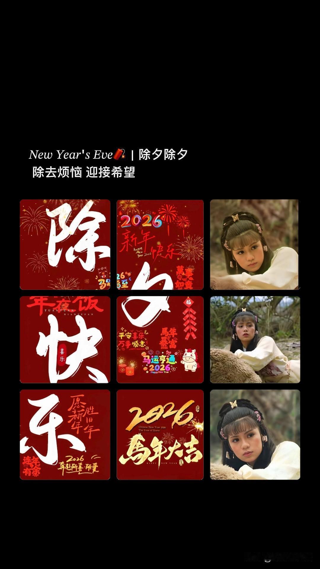 天南地北大拜年除夕快乐，愿新年胜旧年翁美玲