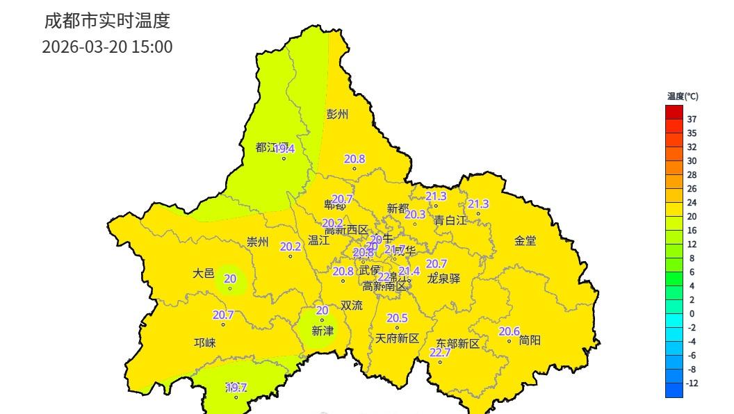 下午15时我市平均气温在20.7℃左右，暖阳超给力，体感舒适，小伙伴们今天去哪儿