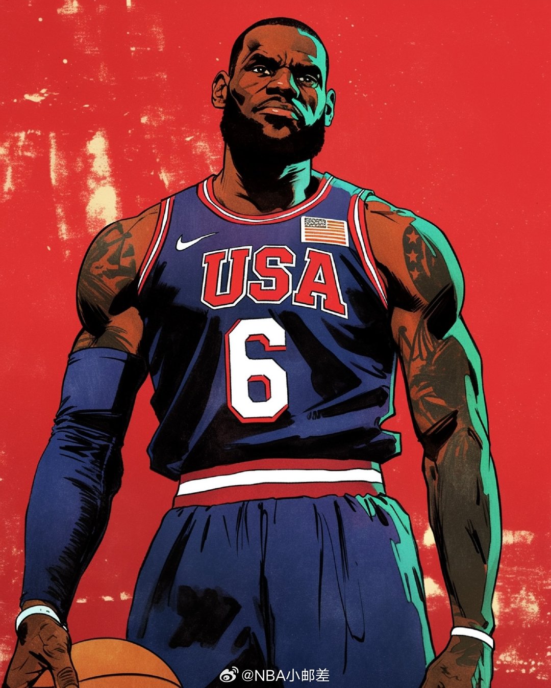 我心中美国队首发五虎！#美国男篮# #nba超话创作大战# ​​​