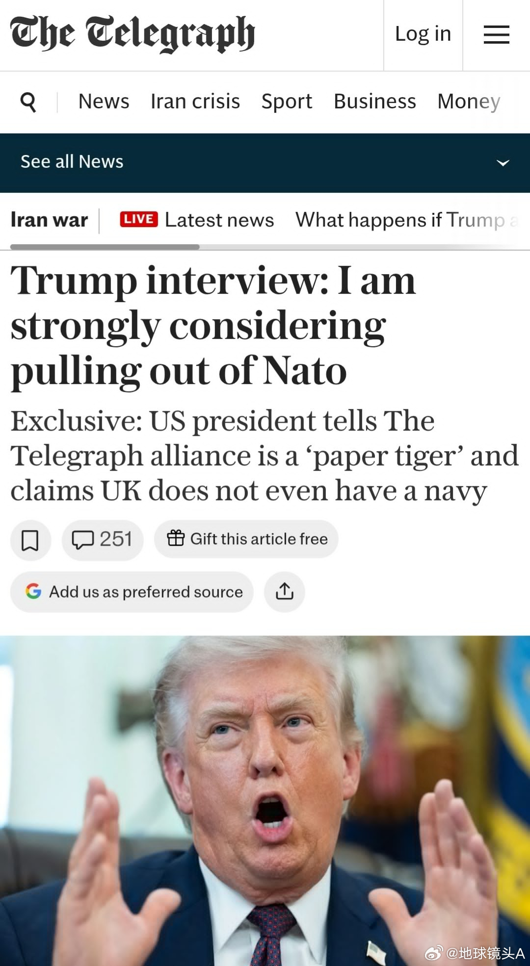 以色列决定报复法国 懂王“正认真考虑”让美国退出北约：“北约从未给我留下深刻印象