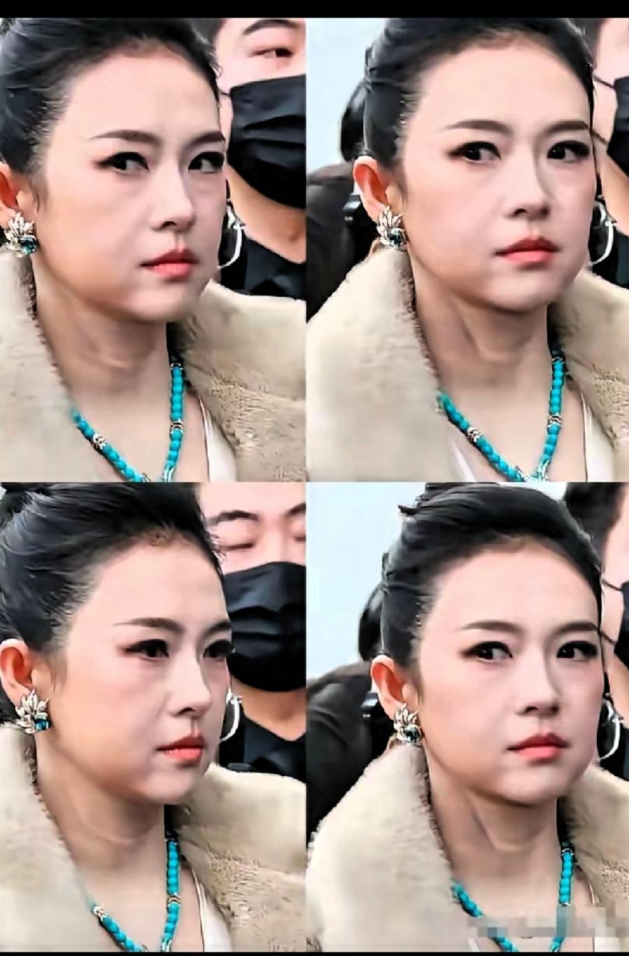 有点认不出来！明明才47岁，不可能变胖呀！
最近看不懂的人就是章子怡了，
这几天