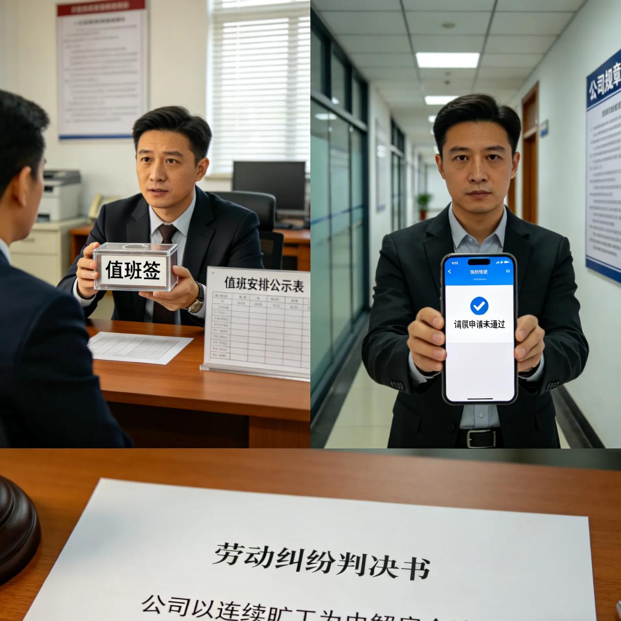 我才发现，请假不批就离岗，真的会丢工作！
 
公司抽签安排值班，男子抽中后想请假