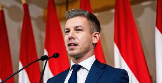 匈牙利新当选总理毛焦尔·彼得发表胜选演说：“匈牙利将再次成为了欧盟和北约强大的盟