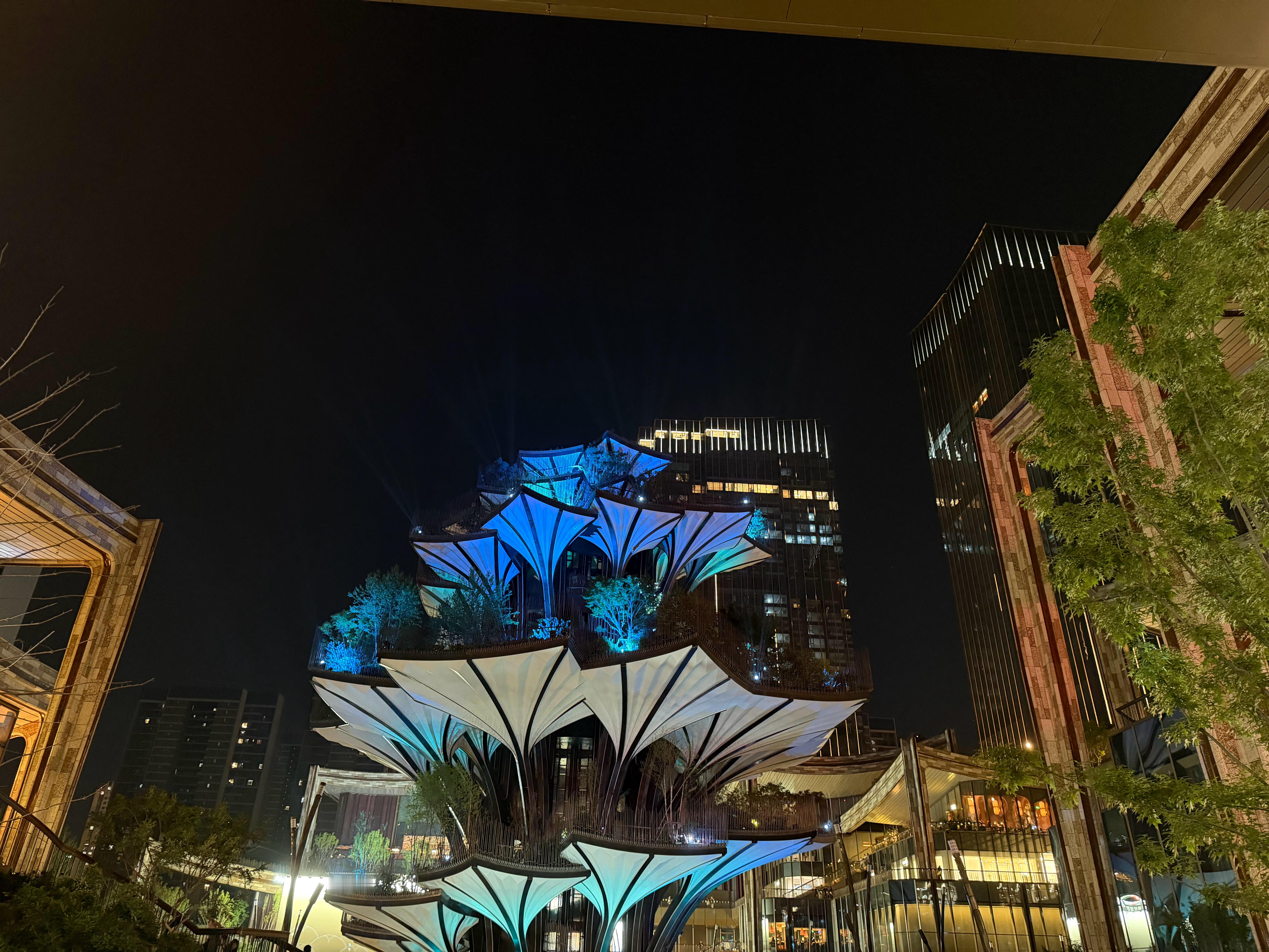 西安万象城生命之树整点灯光秀，好震撼。 