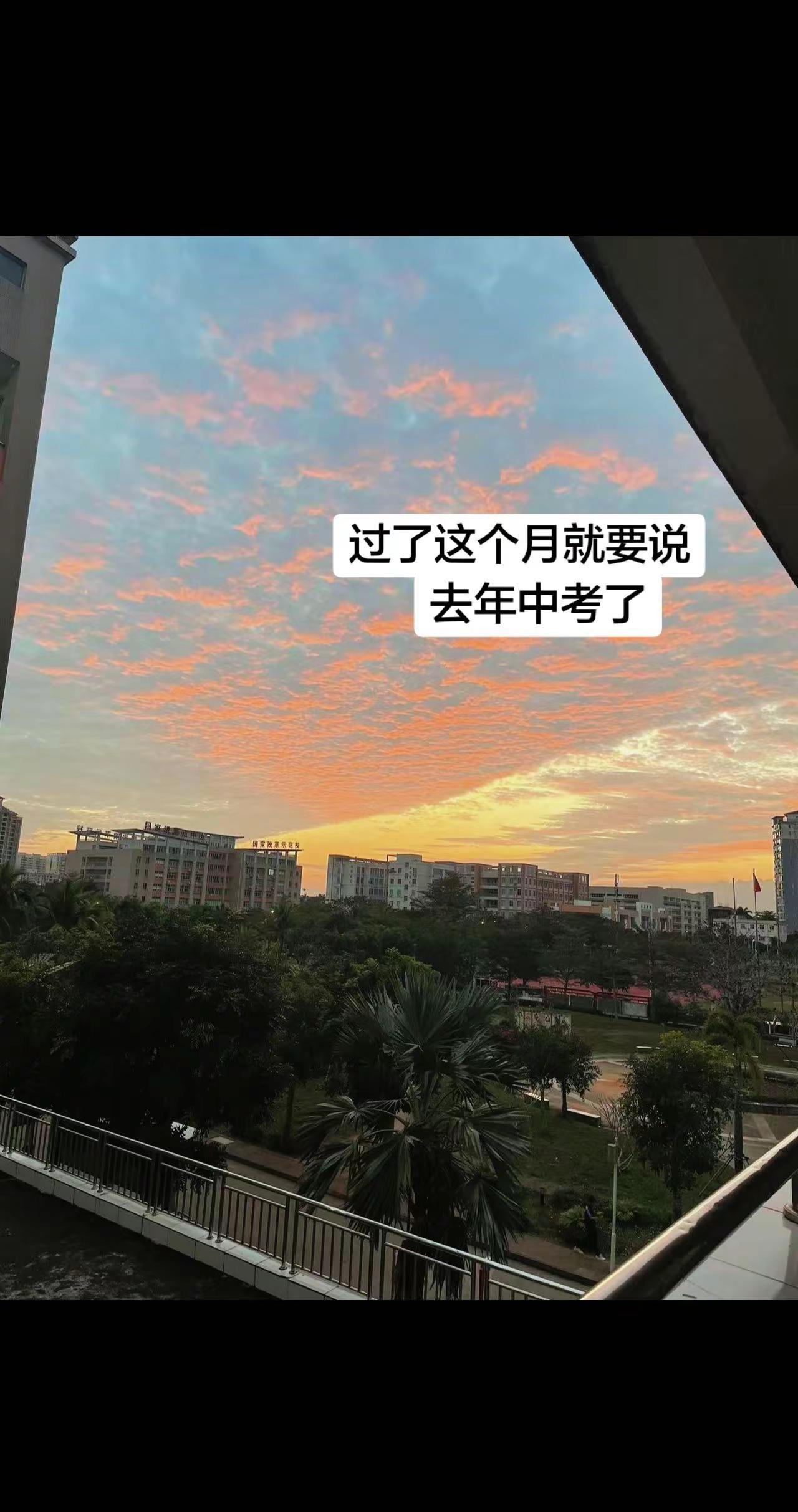 后来我逢人“就说去年中考”