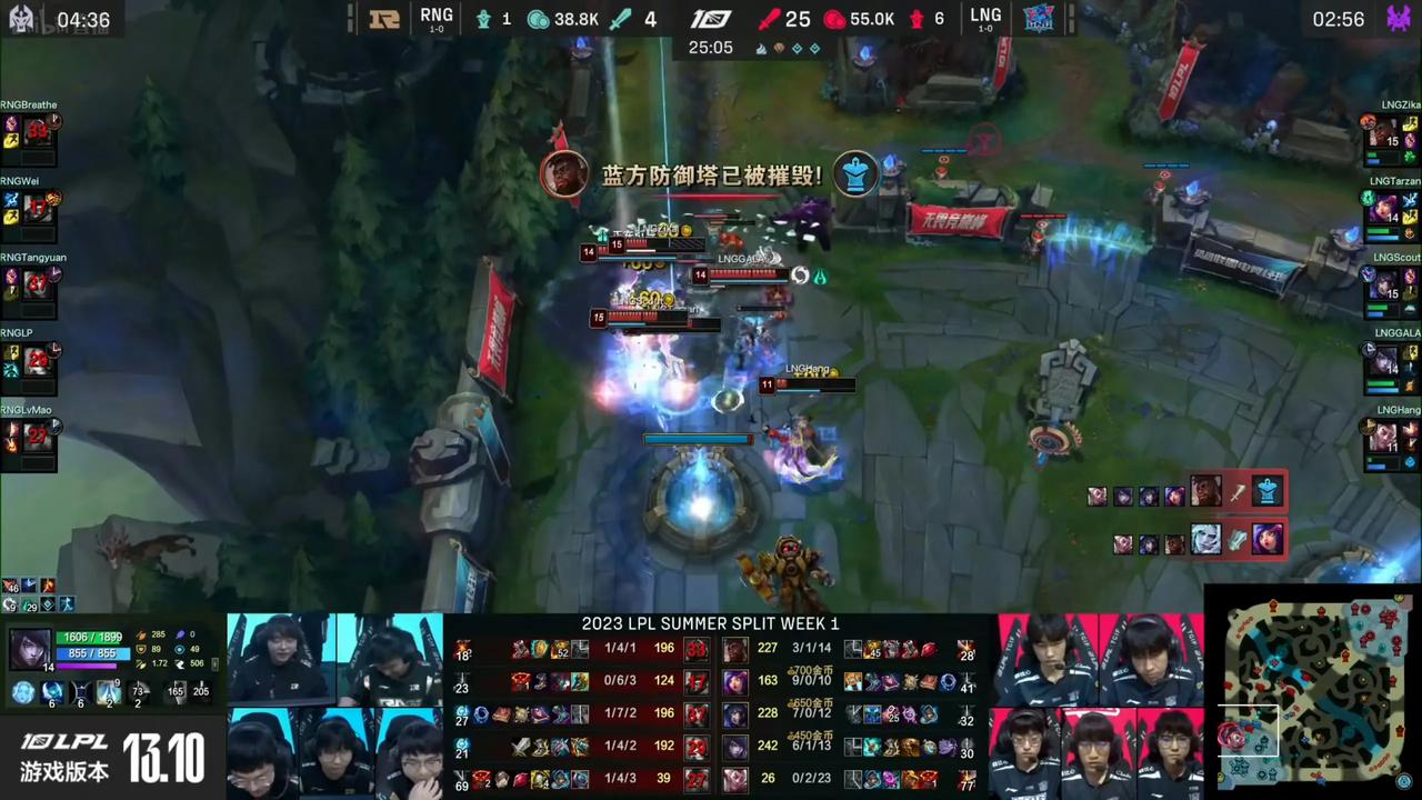 Gala下手有点重，厄斐琉斯好几次都向前冲
花了钱的战队就是不一样，LNG有点强