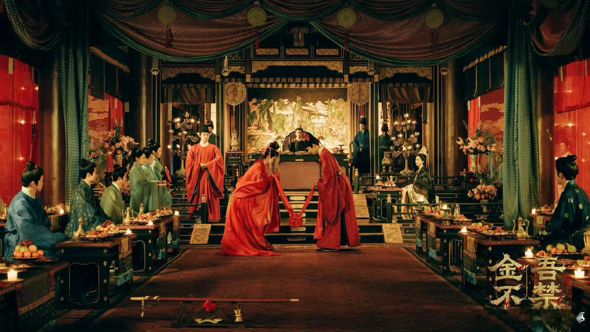 于正晒周柯宇赵晴大婚剧照于正晒周柯宇赵晴金吾不禁大婚剧照周柯宇与赵晴的大婚剧照也