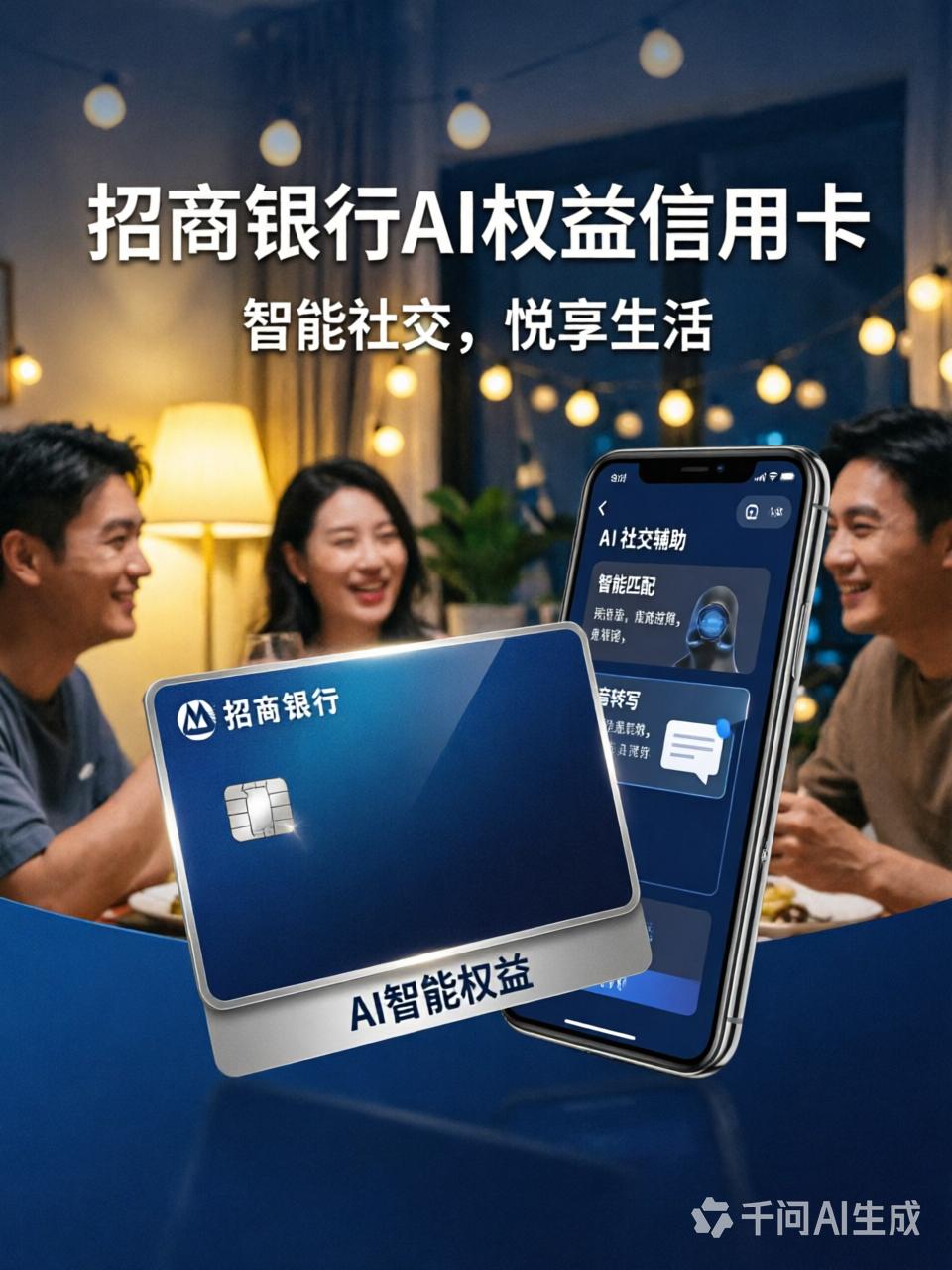 告别社交冷场！一张招行AI信用卡，聚会聊天，不再犯难
 
成年人的窘迫，多半藏在