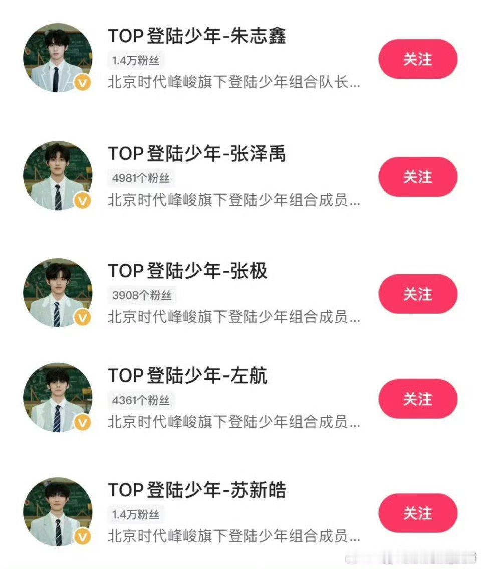 TOP登陆少年组合开通了🥢手账号我们五小登终于有个人账号了