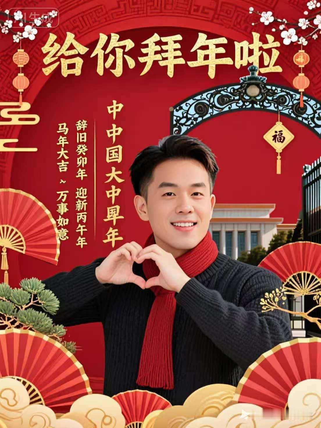 新年快乐！愿你万事如意，心想事成！🎉💖