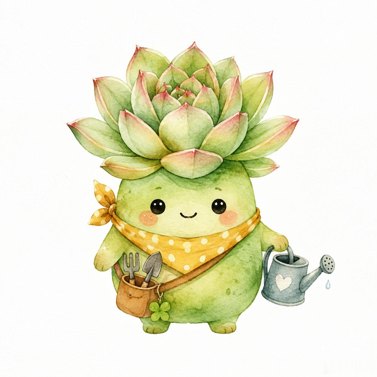 制作了一点有趣的画。下面是 skill  文案这是一个治愈系植物拟人 IP 手绘