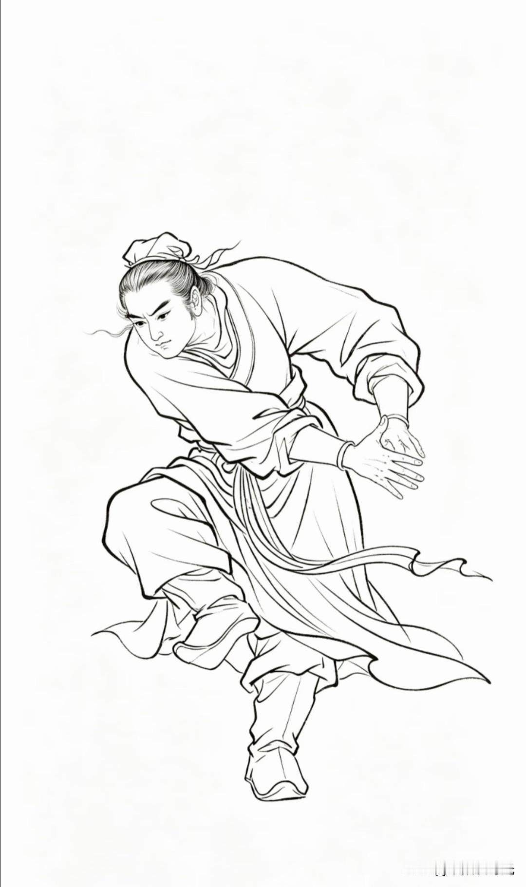 古风武侠，一招一式尽显英姿！
战绩可查白描线稿素材分享
古风 武侠