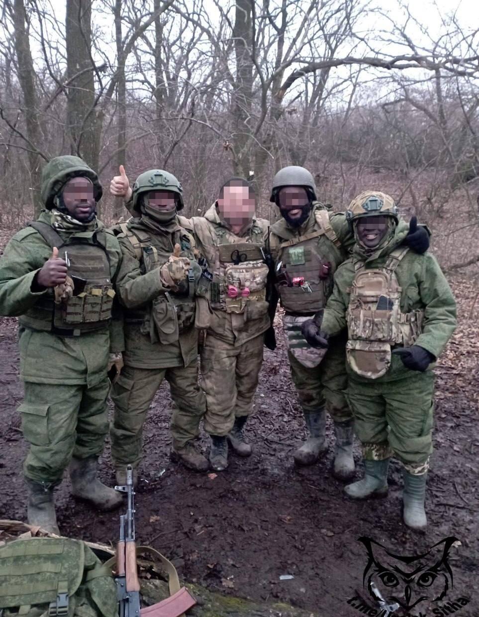 特别军事行动区，参加俄军的非洲裔志愿兵。 ​​​