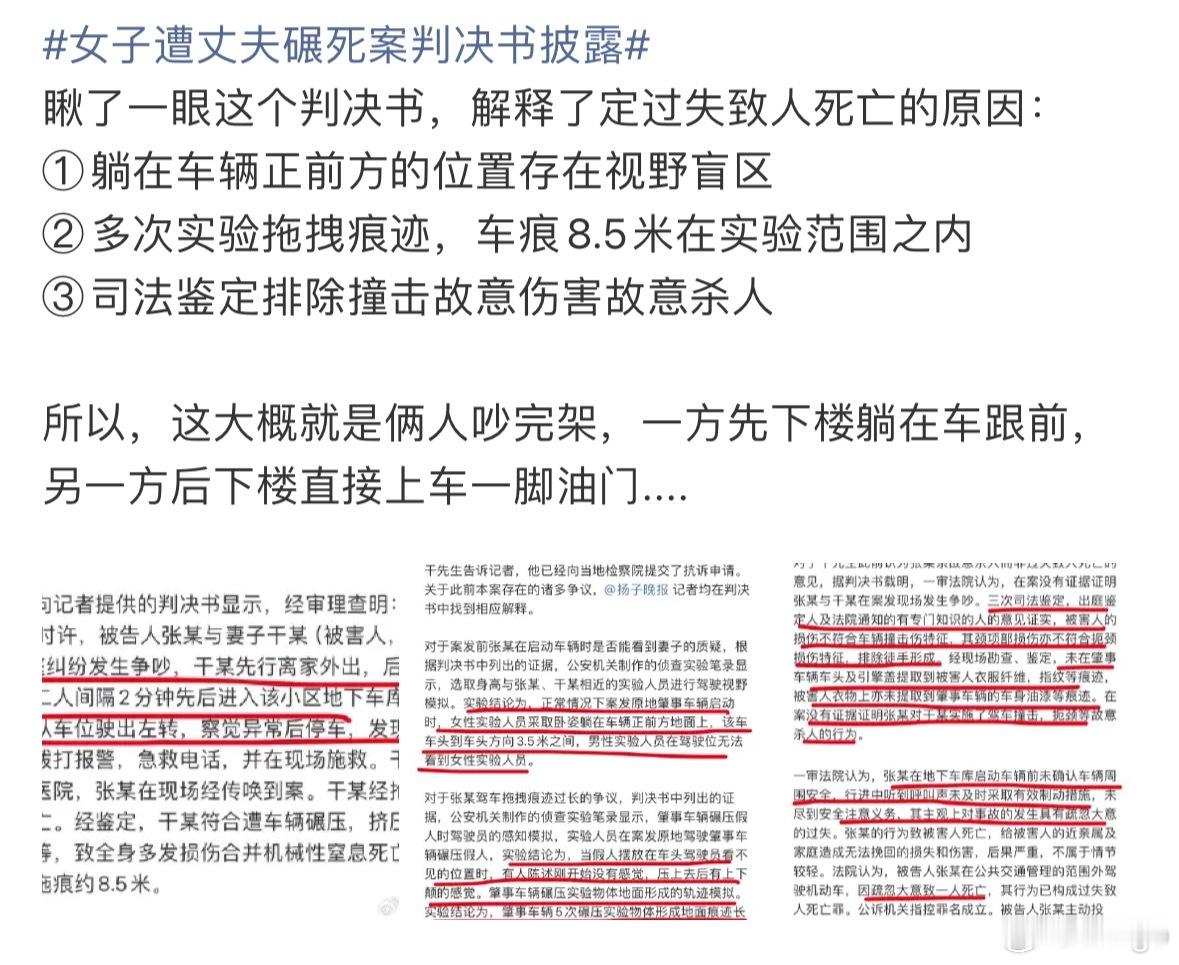 男子碾压妻子致死还有两个多月出狱这个案子，之前上过判决书，就是男女吵架，女的先下