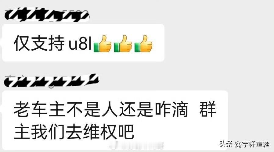 仰望U7、8、9车主：“老车主不是人还是咋滴？群主咱们去维权吧！新出的东西不带U