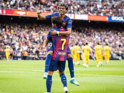 巴萨4比1西班牙人西甲联赛 西甲：巴萨4-1西班牙人豪取7连胜 费兰双响亚马尔1