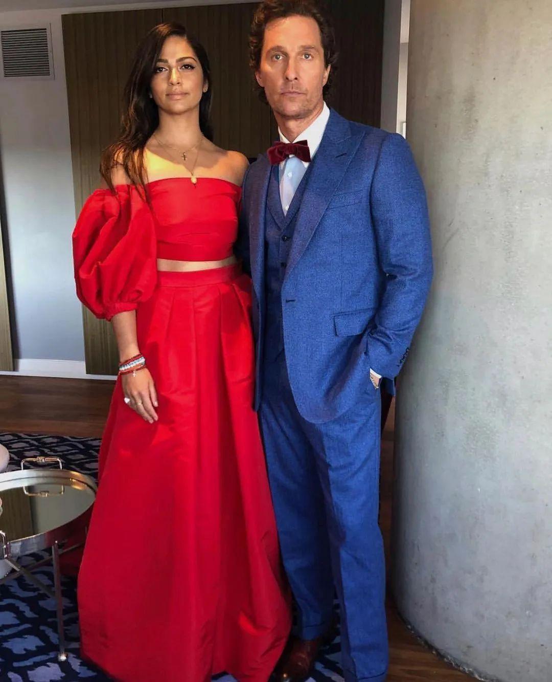 奥斯卡影帝男演员 Matthew McConaughey（马修·麦康纳）和妻子昔