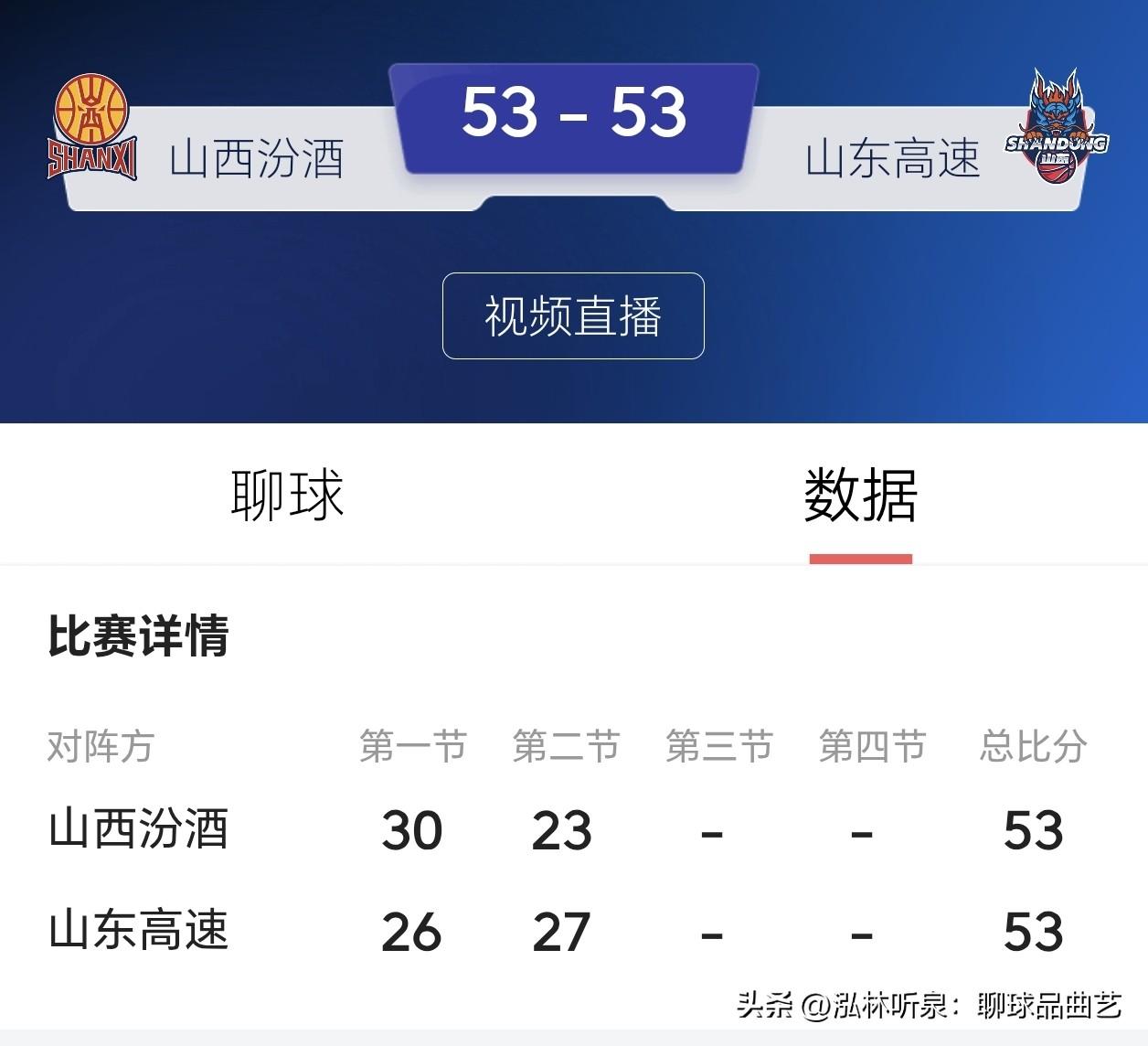 53平！陈林坚半场15分扛起山东，新援斯蒂尔首秀惊艳却难掩内线隐忧

太原的夜，