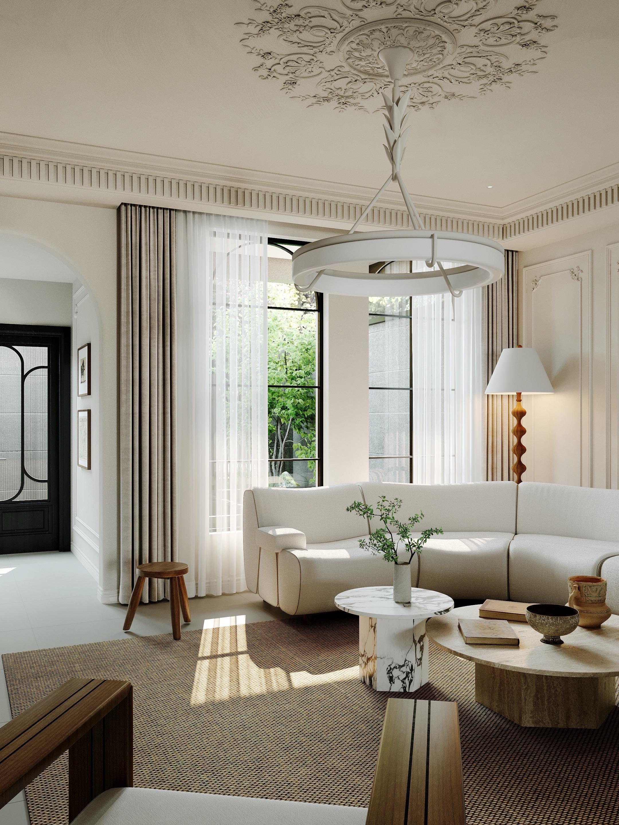 当法式浪漫遇上昆明☁️奶油系别墅太绝了。"昆明的阳光☀️配奶油法式风也...