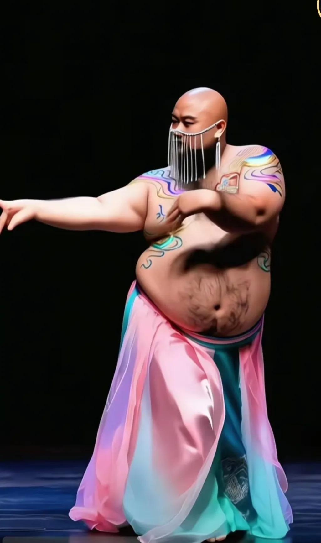 妖娆仿若妲己，身材恰似钟馗，舞姿犹如嫦娥，铁腕堪比壮士、孕妇之肚。
三国的壮士，