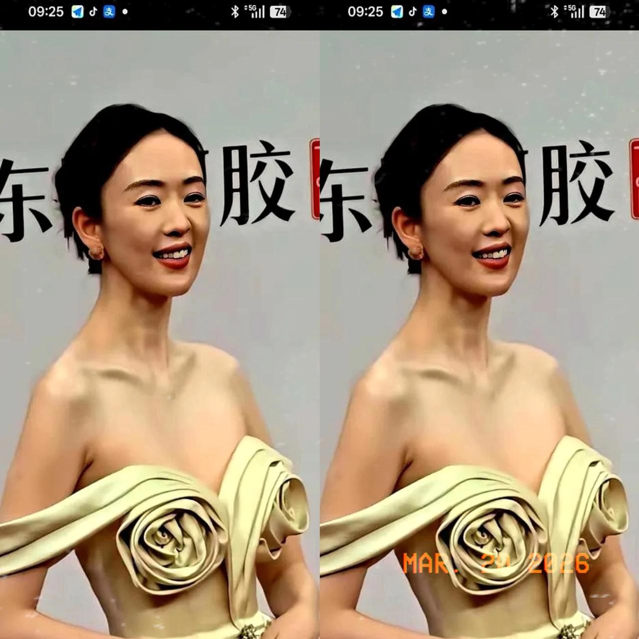 戛纳红毯，今年第一个被“请”走的。

一身银色透视礼服，全场空气都安静了。保安就