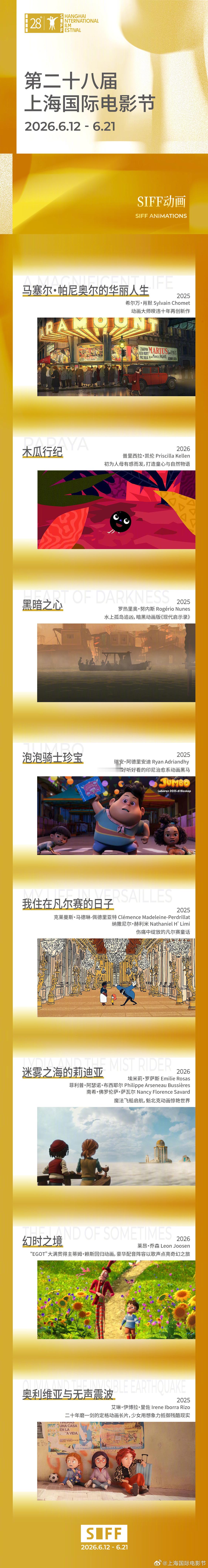 【SIFF展映片单-SIFF动画】上海国际电影节片单发布🪐“通往惊奇宇宙的邀请