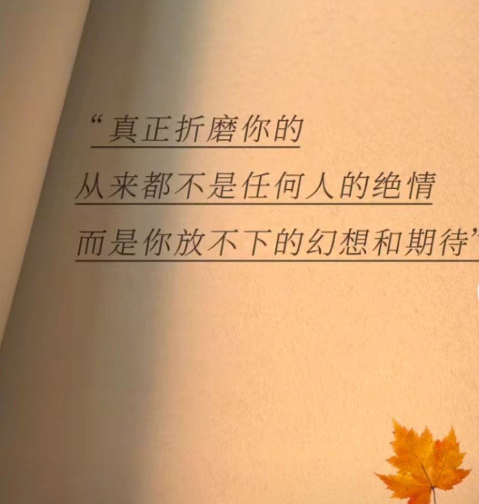 我的人生就是这样:总是在快要成功的时候希望就被破灭了。对未来抱有的期待和幻想就没