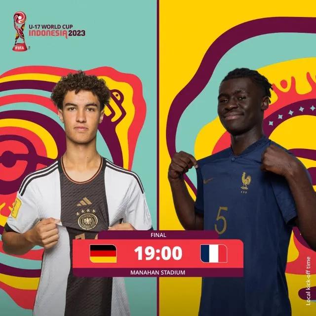 U17世界杯决赛：德国U17vs法国U17

北京时间今晚20点，将进行U17世