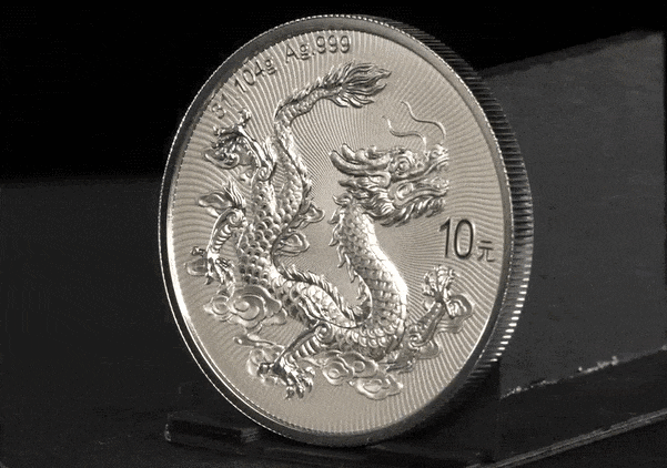 中国龙加字币出来了，这次不知道是否能预约到！加字龙外圈镜面工艺非常亮眼，文字在其