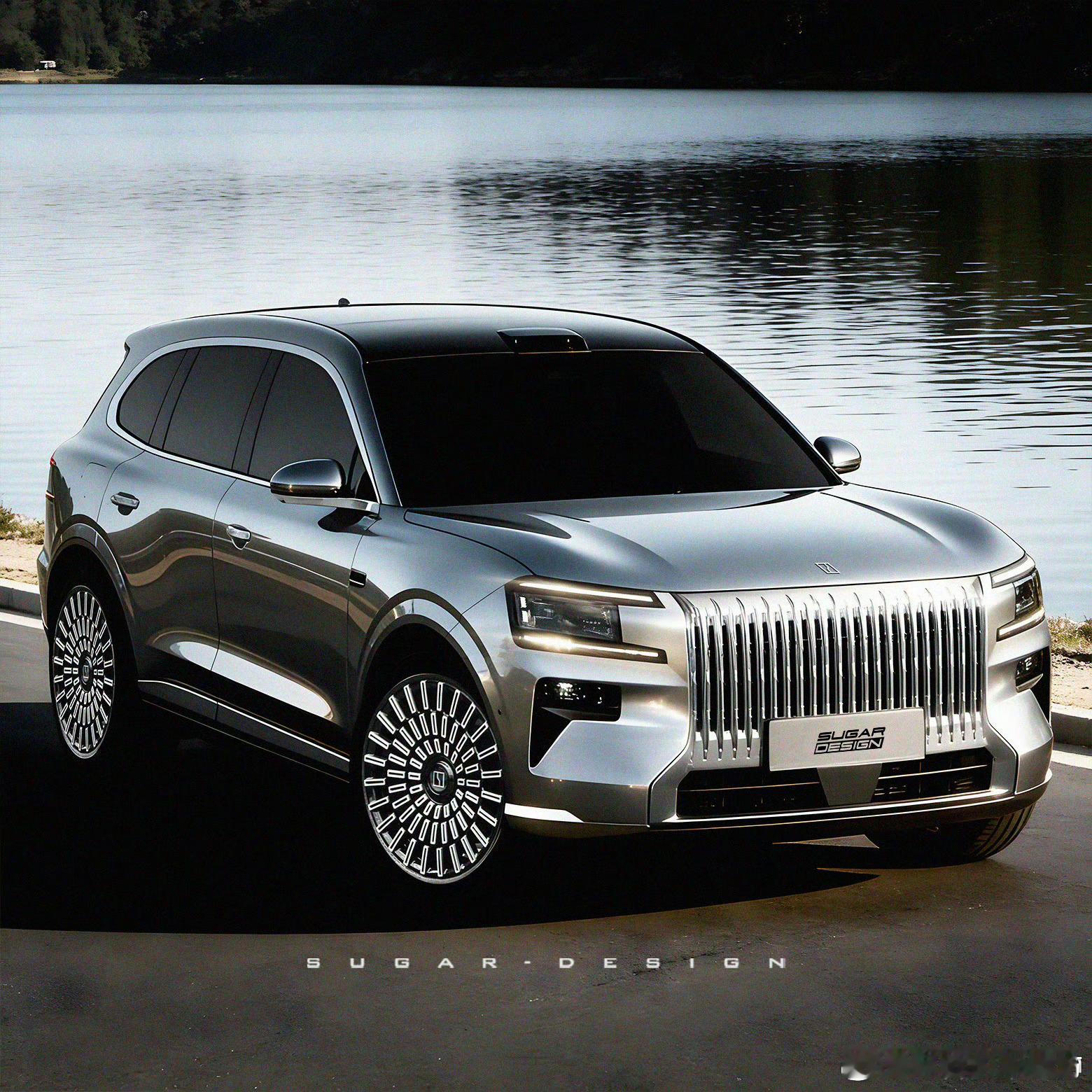 网络大神做的极氪8X/9S效果图据说已经有部分媒体人看过实车了所以变化应该不会太