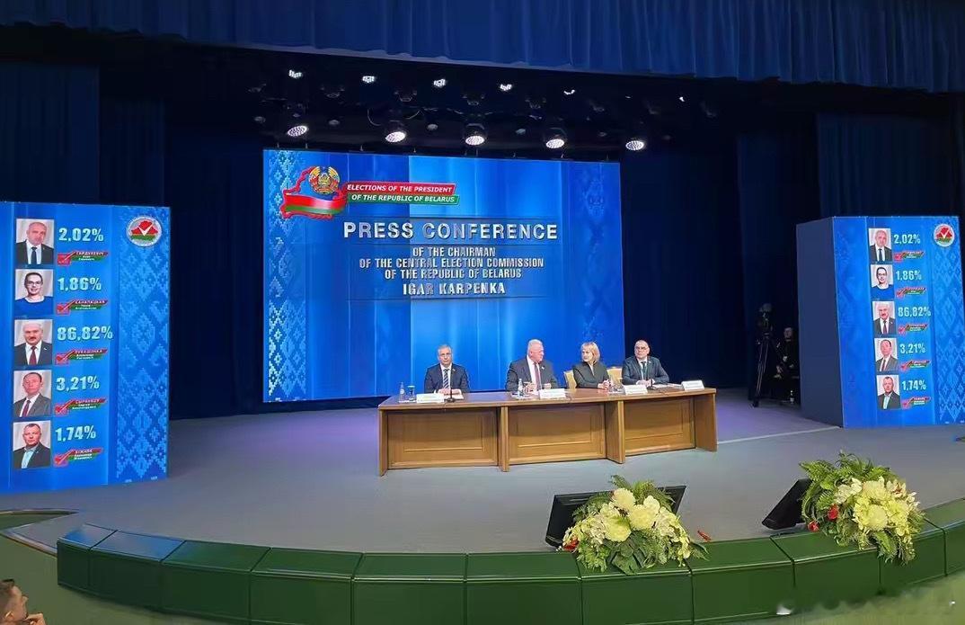 白俄罗斯中央选举委员会27日凌晨公布的初步统计结果显示，白俄罗斯现任总统卢卡申科